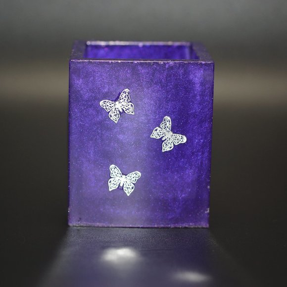 NWOT Purple Resin Container, Bath Accessory - Picture 4 of 11
